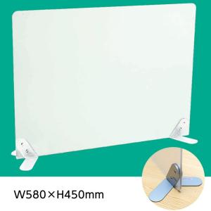 (9808-5112)半透明アクリル製間仕切り板 据置型 W580×H450mm