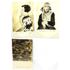 レトロ ポストカードアルバム・美術展覧会出品作品絵葉書100枚（帝国