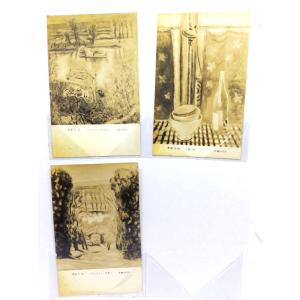 レトロ ポストカードアルバム・美術展覧会出品作品絵葉書100枚（帝国