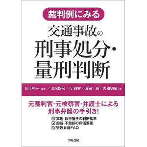 裁判例にみる交通事故の刑事処分・量刑判断/川上拓一/清水保彦/互敦史