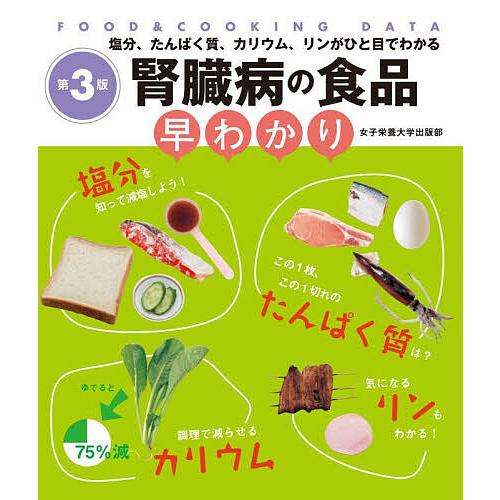 腎臓病の食品早わかり 塩分、たんぱく質、カリウム、リンがひと目でわかる/牧野直子