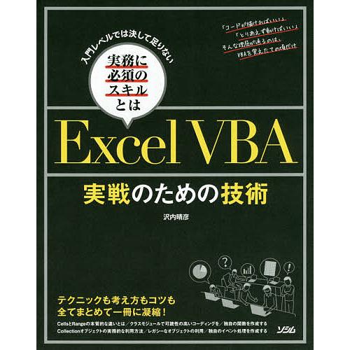 ExcelVBA実戦のための技術 入門レベルでは決して足りない実務に必須のスキルとは/沢内晴彦