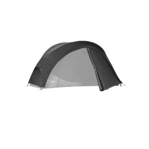 VIDALIDO ソロテント 1-2人用 キャンプテント 自立式 コットテント TC 通気 防風 軽量 簡易テント (ブラック, フライシー
