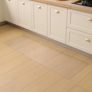 キッチンマット エンボス加工 透明 100*270cm 厚み1.5mm PVC 床保護マット 床傷防止 特大サイズ オフィス カーペットプロ