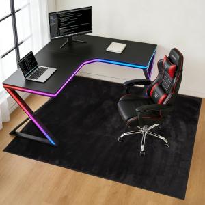 ズレ知らずSALLOUS ゲーミングチェアマット 130×160cm フランネル製 床保護マット 滑り止め付き デスクチェアマット 防音マッ