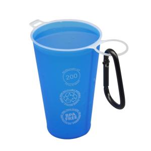 TVETE 折りたたみコップ ソフトフラスク ランニング ボトル 携帯 200ml 折りたたみ水筒 スポーツボトル トラベルマグ キャンプカ