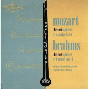 モーツァルト&amp;ブラームス/クラリネット五重奏曲/レオポルト・ウラッハ/ウィーン・コンツェルトハウス四...