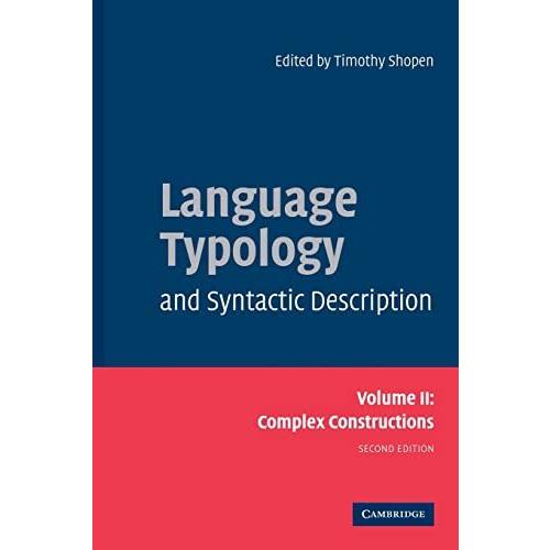 Language Typology and Syntactic Description (Langu...