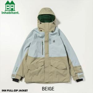 インハビタント ウェア ジャケット メンズ レディース 23-24 INHABITANT INH FULL-ZIP JACKET ISM23OT56 スノーボード ジャケット 2024 日本正規品｜boomsports-ec