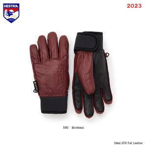 グローブ 手袋 スノーボード スキー メンズ レディース 22-23 HESTRA ヘストラ 31910 Omni GTX Full Leather オムニ GTX フルレザー 590 Bordeaux｜boomsports-ec