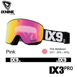 【早期予約】アイエックスナイン ix9 IXNINE Pink 24-25 IX3 PRO スキー スノーボード ゴーグル ユニセックス 日本正規品｜boomsports-ec