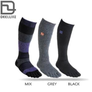 DEELUXE （ディーラックス） THERMO SOCKS FIVE サーモソックス ファイブ スキースノーボードソックス 靴下 着圧 22-24cm 24-26cm 26cm-28cm MIX/GREY/BLACK｜boomsports-ec