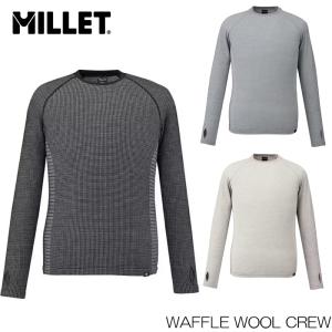 ミレー インナーウェア メンズ MILLET WAFFLE WOOL CREW ワッフルウール クルー スキー ファーストレイヤー 日本正規品