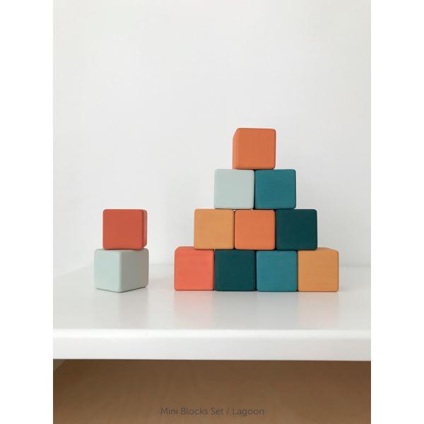 【知育木製玩具】※条件付き送料無料　Mini Blocks Set / Lagoon
