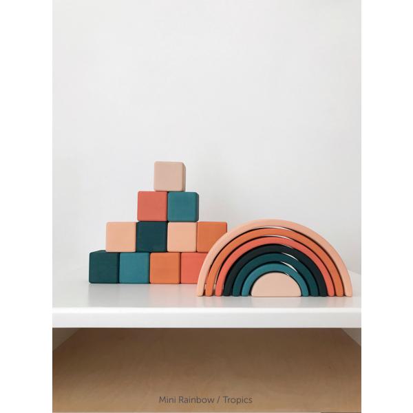 【知育木製玩具】※条件付き送料無料　Mini Blocks Set / Tropics