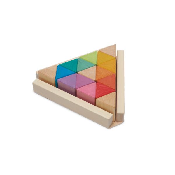 【知育木製玩具】※条件付き送料無料　TRIANGULAR PRISMS (COLORFUL)