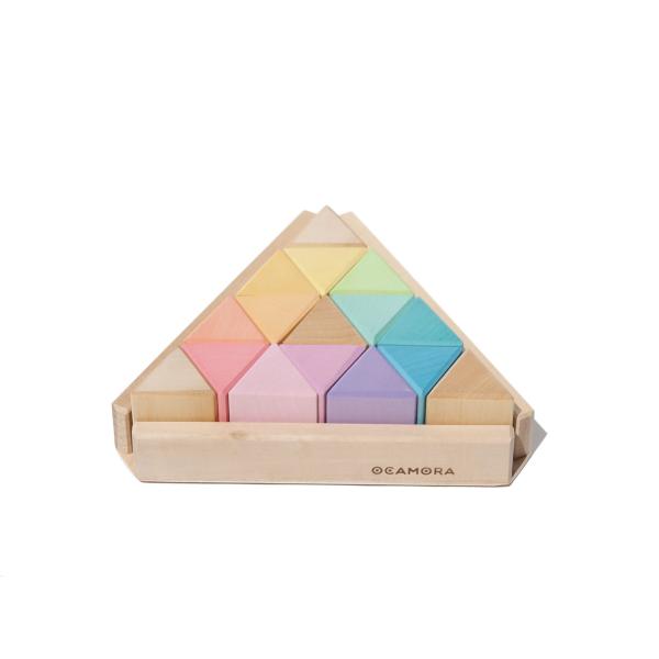 【知育木製玩具】※条件付き送料無料　TRIANGULAR PRISMS (PASTEL)