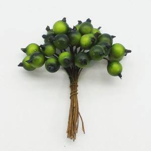 ベリーピック【カラー：アップルグリーン】お徳用【24本入り】造花◆アートフラワー◆花材ピック