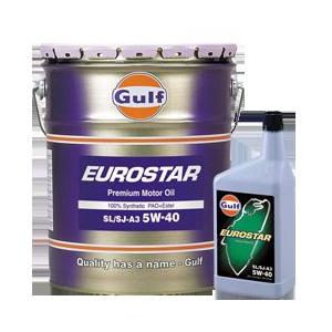 ガルフ　【Gulf】 EUROSTAR 5W-40 (1リットルx6本セット) 4輪用エンジンオイル