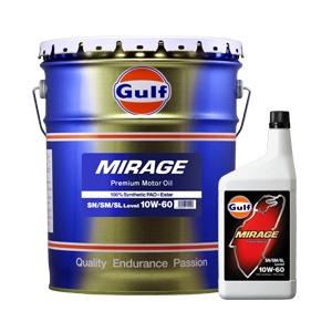 ガルフ　【Ｇｕｌｆ】 MIRAGE 10W-60 (20リットルx1本) 4輪用エンジンオイル