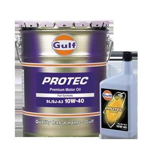 Gulf ガルフ エンジンオイル PROTEC 10W-40 1L X 6本セット 部分合成