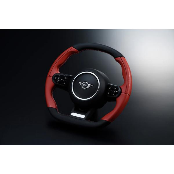 GIOMIC ジオミック スポーツ・ステアリング Dシェイプ (レッド) MINI CLUBMAN ...