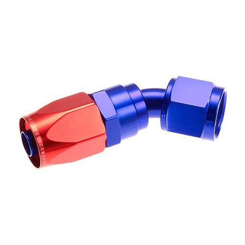 フィッティング ホースエンド #08 ベンド 45° RED/BLUE