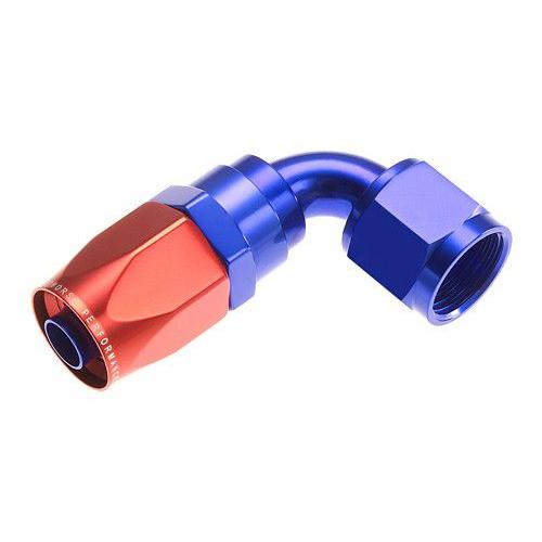 フィッティング ホースエンド #08 ベンド 90° RED/BLUE
