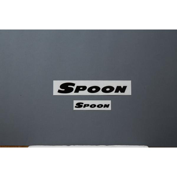 SPOON スプーン TEAMステッカー【BLACK】 200/100mm