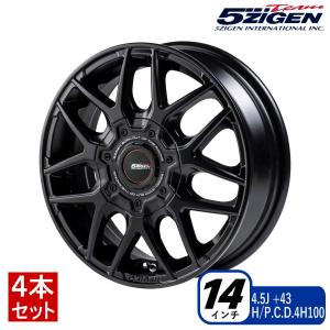 5ZIGEN 5ZIGEN TF500 XC-M 14インチX4.5J 4H/100 +43 ブラックリム