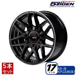 プッチ様　④⑤⑥⑦各5本 5ZIGEN 5ZIGEN TF500 XC-M 16インチX6.5J 6H/139.7 +47 ブラックリム