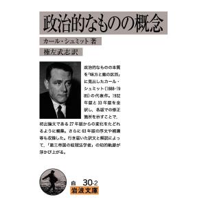 政治的なものの概念/カール・シュミット/権左武志