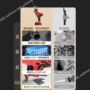 【10%OFF】レシプロソー 電動のこぎり 充...の詳細画像4