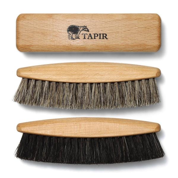 タピール 艶出しブラシ（ハンドルが手に馴染み、しっかりとブラッシングできる馬毛ブラシ・靴磨き用）