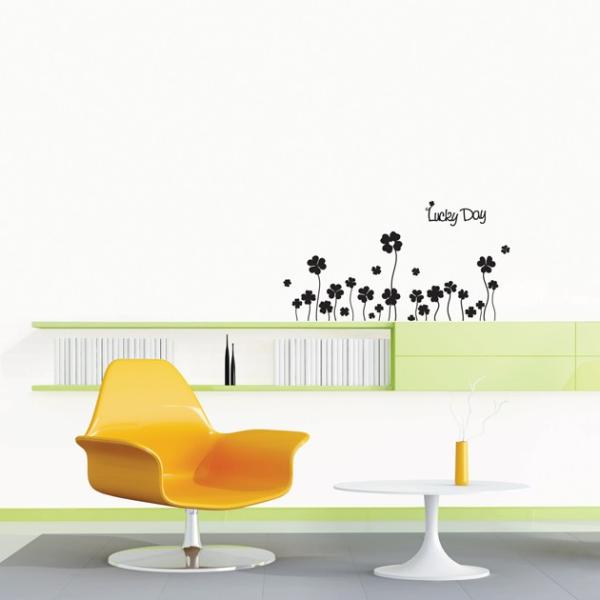 ウォールステッカー 窓 シール 花と幸運の日