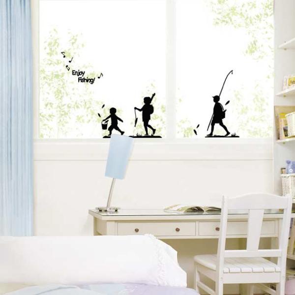 ウォールステッカー 柄 シール 釣り