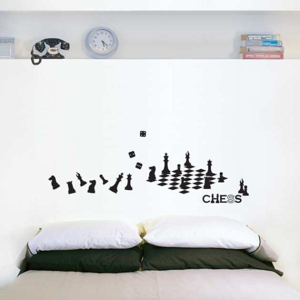ウォールステッカー 柄 シール チェス