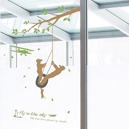 ウォールステッカー シンプル シール 北欧 シール 空を飛ぶ