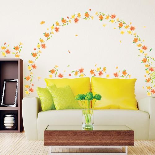 ウォールステッカー シール はがせる 壁 北欧 お花