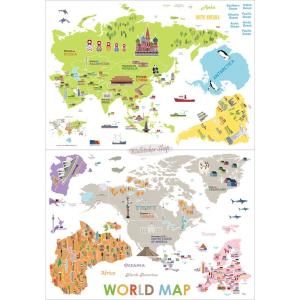 ウォールステッカー シール はがせる 直営ストア 世界地図 壁 北欧