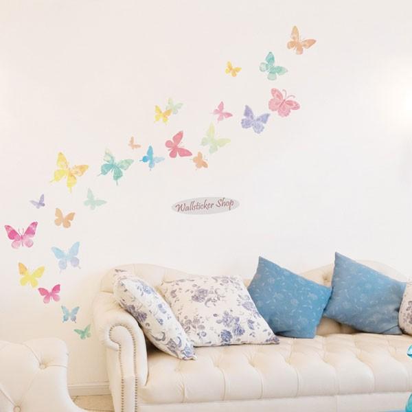 ウォールステッカー シール はがせる 壁 北欧 きれい 蝶