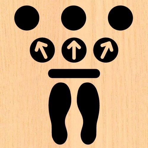 誘導 矢印 円 12個 ウォールステッカー