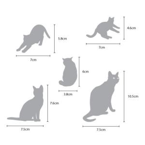 ウォールステッカー 猫 ネコ ねこ 黒猫 シー...の詳細画像1
