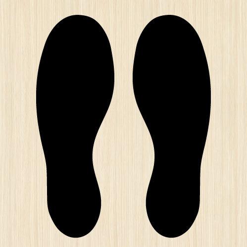 足跡 靴跡 足型 靴型 シール ウォールステッカー 25cm