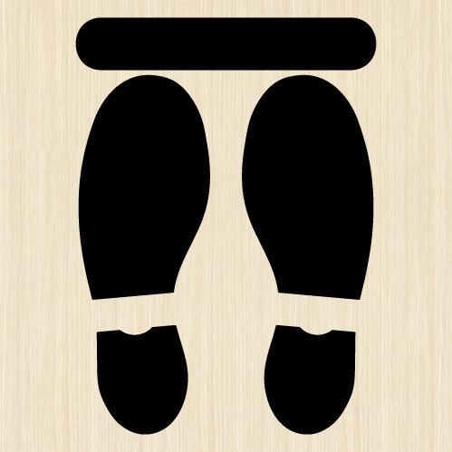 足形 靴形 足跡 靴跡 シール 一旦停止 ウォールステッカー