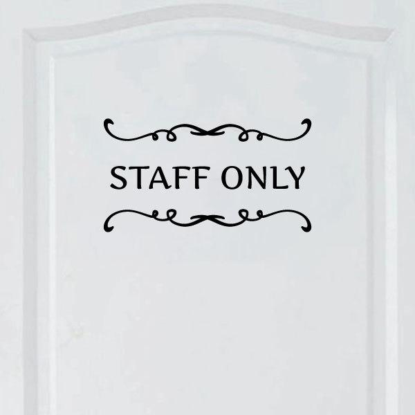 ウォールステッカー スタッフオンリー staff only 立ち入り禁止 ドア 文字 シール