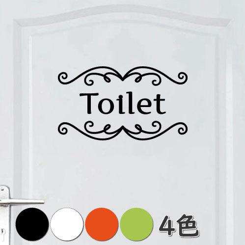 ウォールステッカー トイレ ドア 文字 シール toilet トイレ標識 マーク 表示 サイン