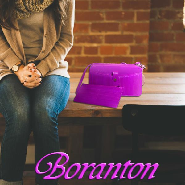 本革　ショルダーバッグ　うなぎの革　イールスキン　ヌタウナギの革製　「With カード」