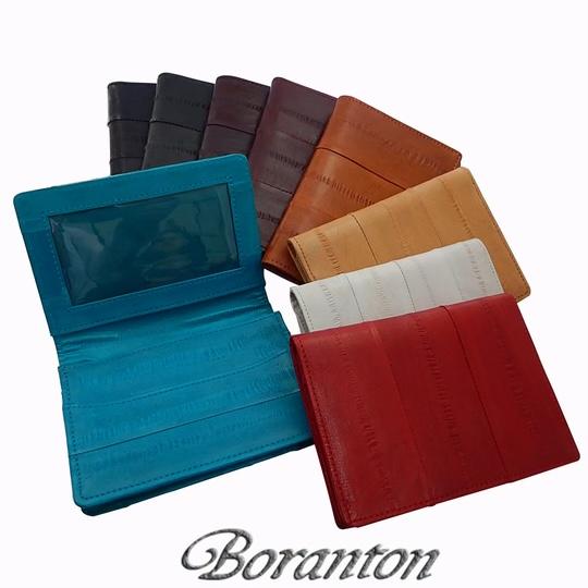 ラッピング無料　本革　うなぎの革　イールスキン　新生活　社会人　定期入れ　パスケース付き名刺入れ