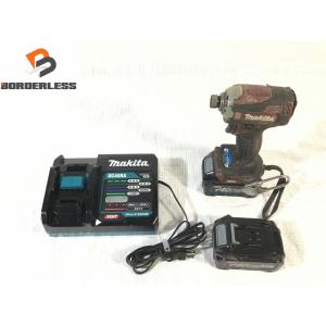 ☆中古動作品☆makita マキタ 40Vmax 充電式 インパクトドライバ TD001G バッテリ...